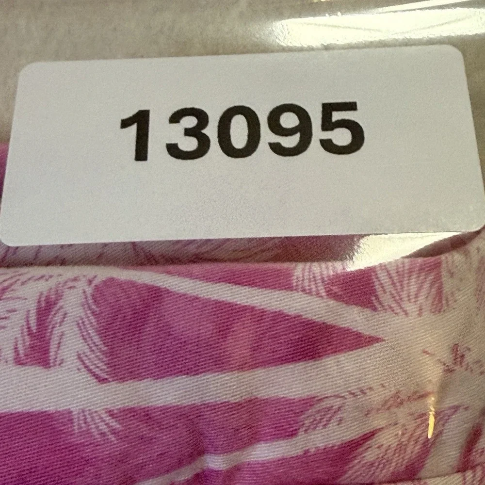 Stella Parker Shorts Womens Size 12 Pink Palm Tree Print Chino Beach Tropical - Picture 8 of 8